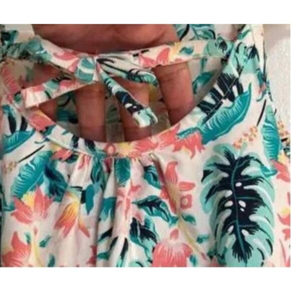 Tommy Bahama Tropical Floral Sleeveless Dress 2T Set of 2 Twins Multiples - Picture 7 of 15
